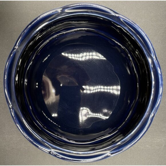 Vtg Christmas Waechtersbach Winter Blue Cookie Biscuit Jar RARE Moon Stars Snow - Picture 5 of 9